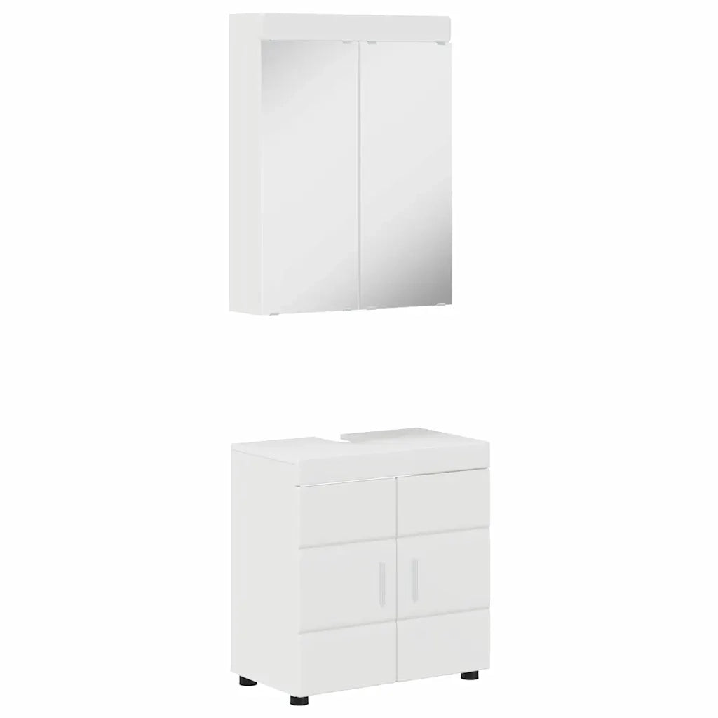 Set di mobili per il bagno TULUM 2 pcs Bianco Lucido
