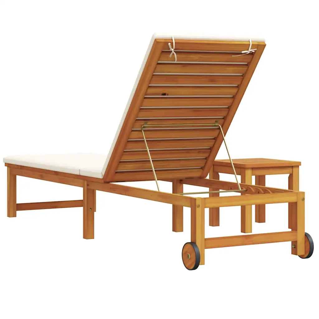 Lettino da sole 2 pcs Marrone Legno di Acacia Massello 3333832