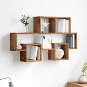 vidaXL Scaffale da parete Legno vecchio 82 x 15 x 51 cm