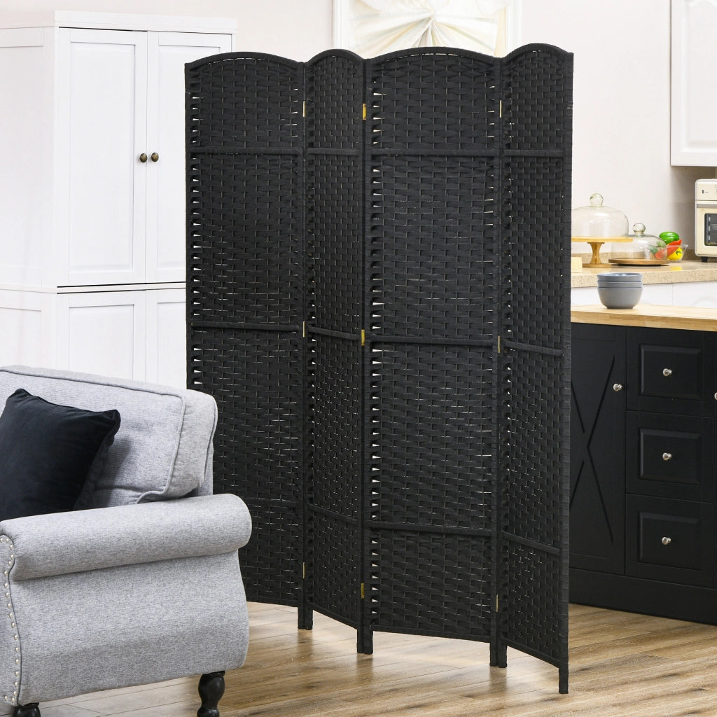 Biombo 4 Pannelli ¨C zephmum ¨C 160x170 cm Nero