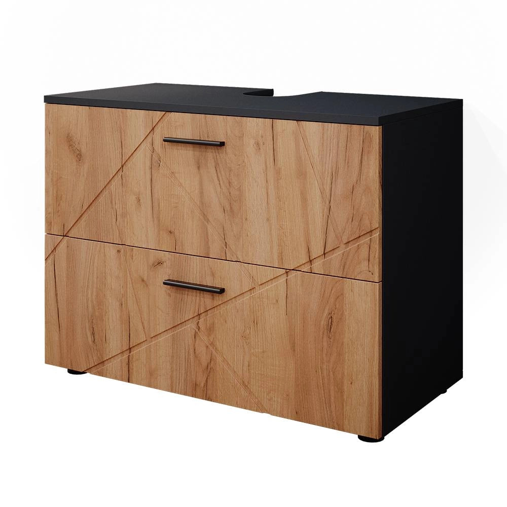 Vicco Mobile sottolavabo per bagno Quercia dorata/antracite 80 x 58.6 cm