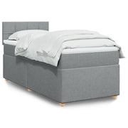 Giroletto a Molle con Materasso Grigio Chiaro 80x200 cm Tessuto 3288807
