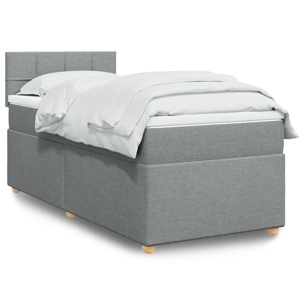 Giroletto a Molle con Materasso Grigio Chiaro 80x200 cm Tessuto 3288807