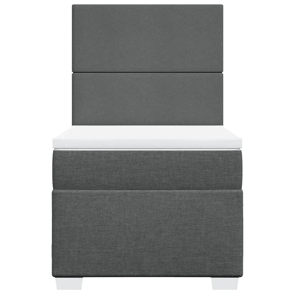 Giroletto a Molle con Materasso Grigio Scuro 80x200 cm Tessuto 3290309