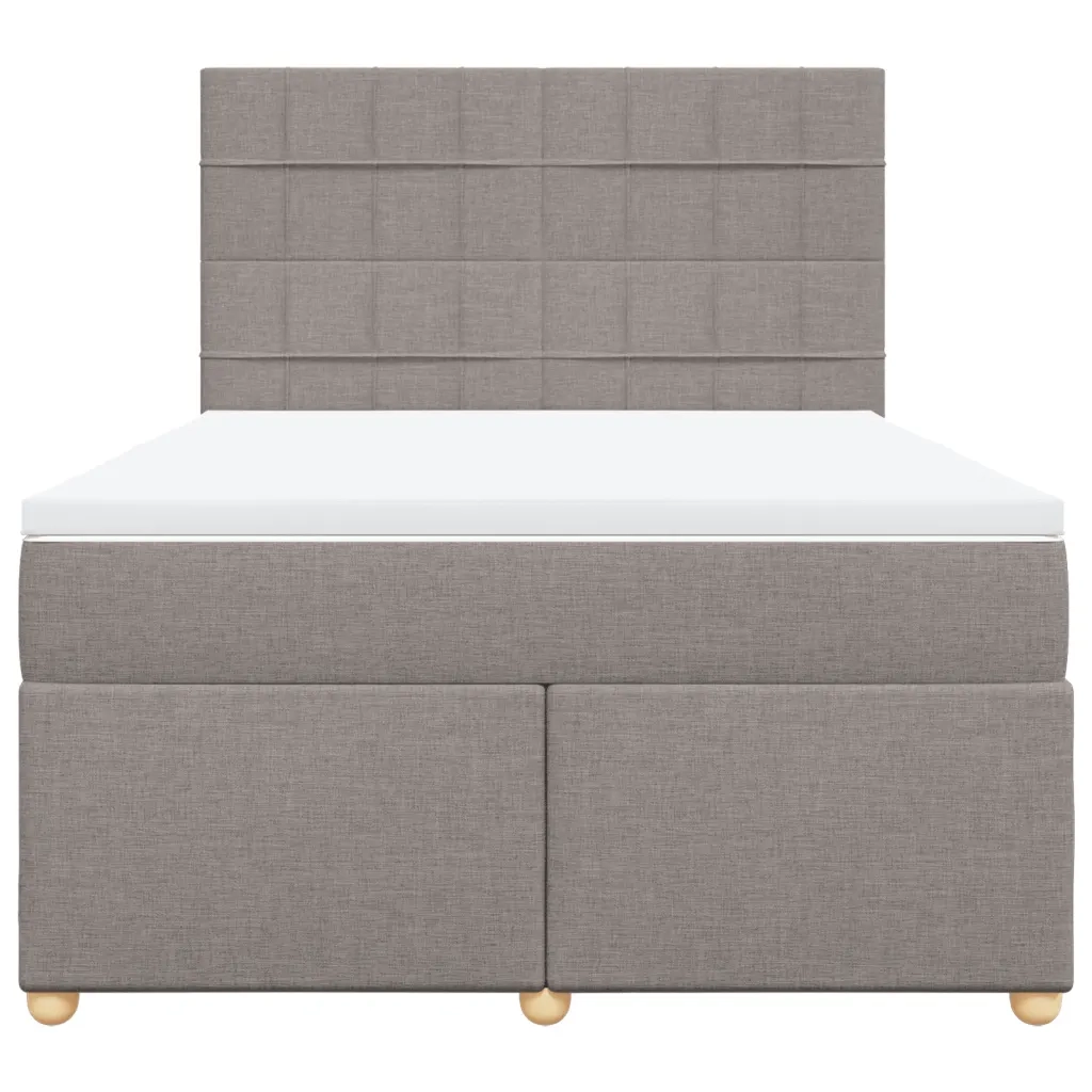 Giroletto a Molle con Materasso Tortora 140x200 cm in Tessuto 3291307