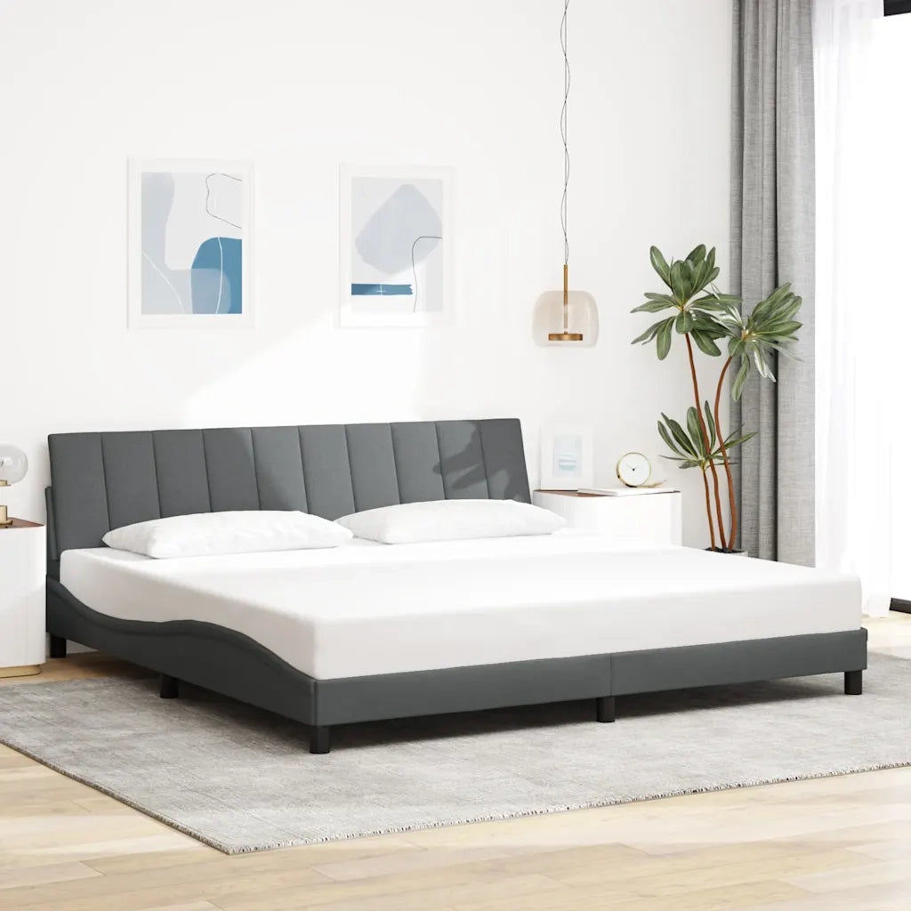 Giroletto senza Materasso Hanko Grigio Scuro 200x200 cm Tessuto