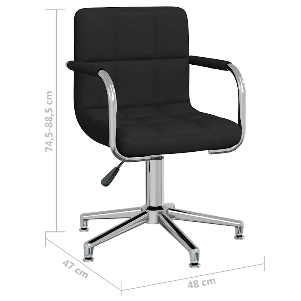 Sedia da Ufficio Girevole Nera in Tessuto 334735