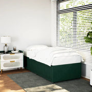 Giroletto senza Materasso Verde Scuro 100x200 cm in Velluto