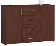Cassettiera AKORD K45 Cassettiera Wengé 110 cm 2 ante 4 cassetti 110x35x80 cm