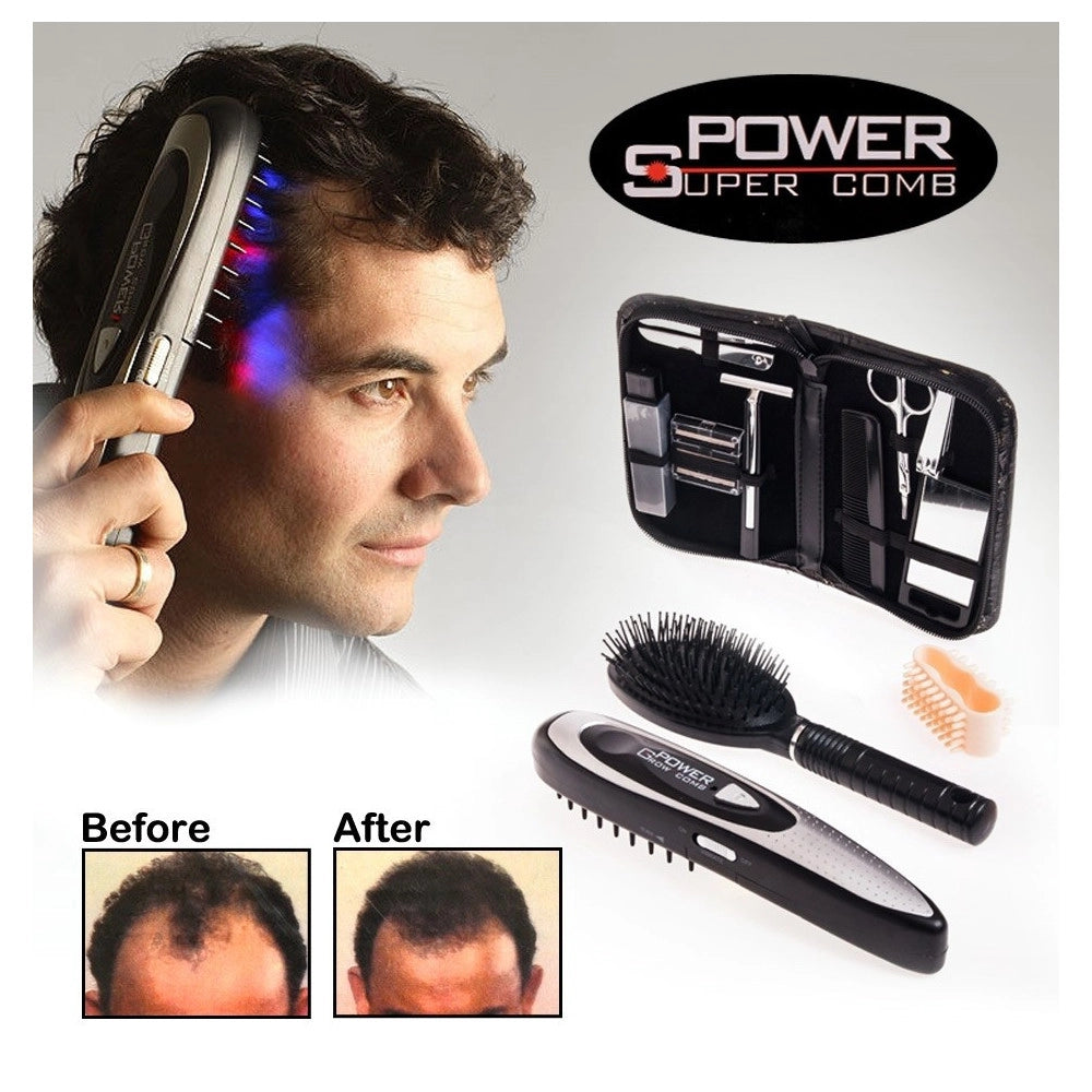 Trade Shop - Spazzola Pettine Laser Anti Caduta Capelli Elettronica Grow Comb Per Uomo Donna -