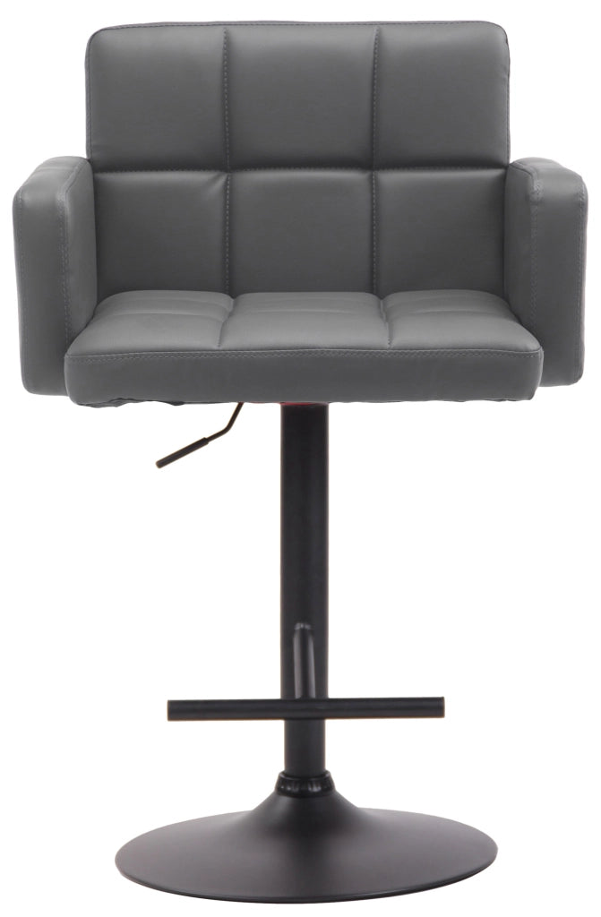 Sgabello Los Angeles in similpelle grigio,nero