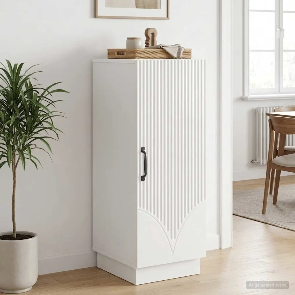 Credenza Bianco Lucido 33 x 34,5 x 87 cm Legno ingegnerizzato 895289