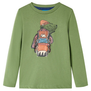 Maglietta da Bambino a Maniche Lunghe Cachi Chiaro 104cod mxl 132249