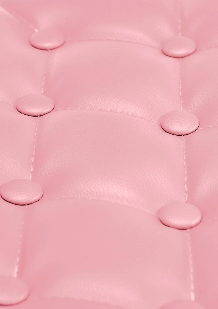 Sgabello Dublin in similpelle rosa,nero