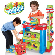 Trade Shop - Gioco Supermarket Negozio Per Bambini Con Registratore Di Cassa E Trolley Spesa -