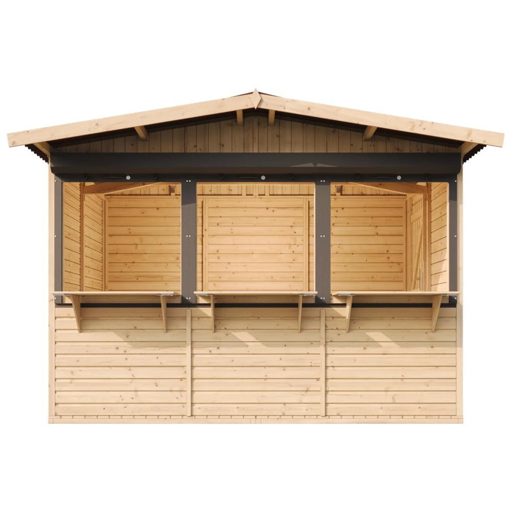 Chiosco in legno da giardino - 263 x 336 cm / 6 m²  - TIMBELA M150AZ