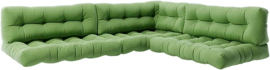 Set di cuscini per pallet "Flocken", Verde, 7 scomparti, per l’imbottitura di sedute e schienali su pallet europallet