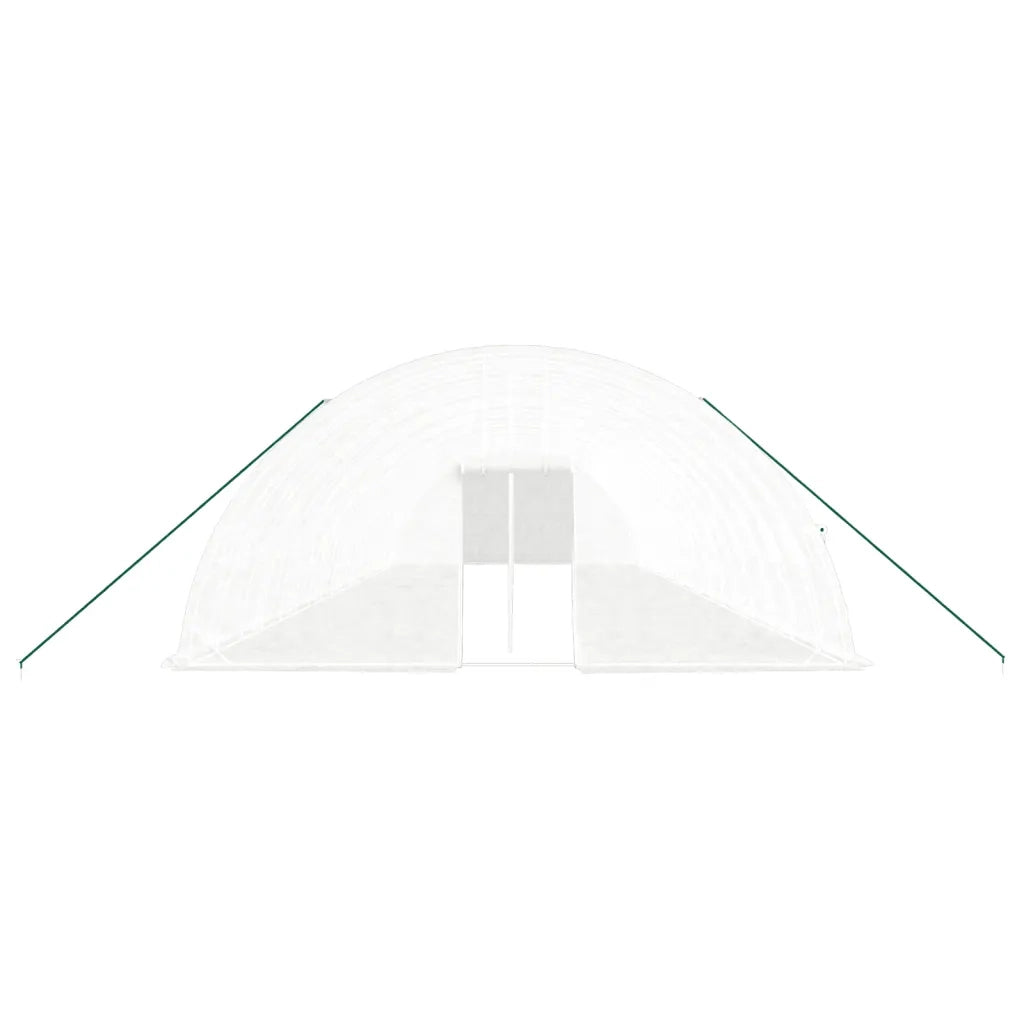 Serra con Telaio in Acciaio Bianco 108 m² 18x6x2,85 m 3188123