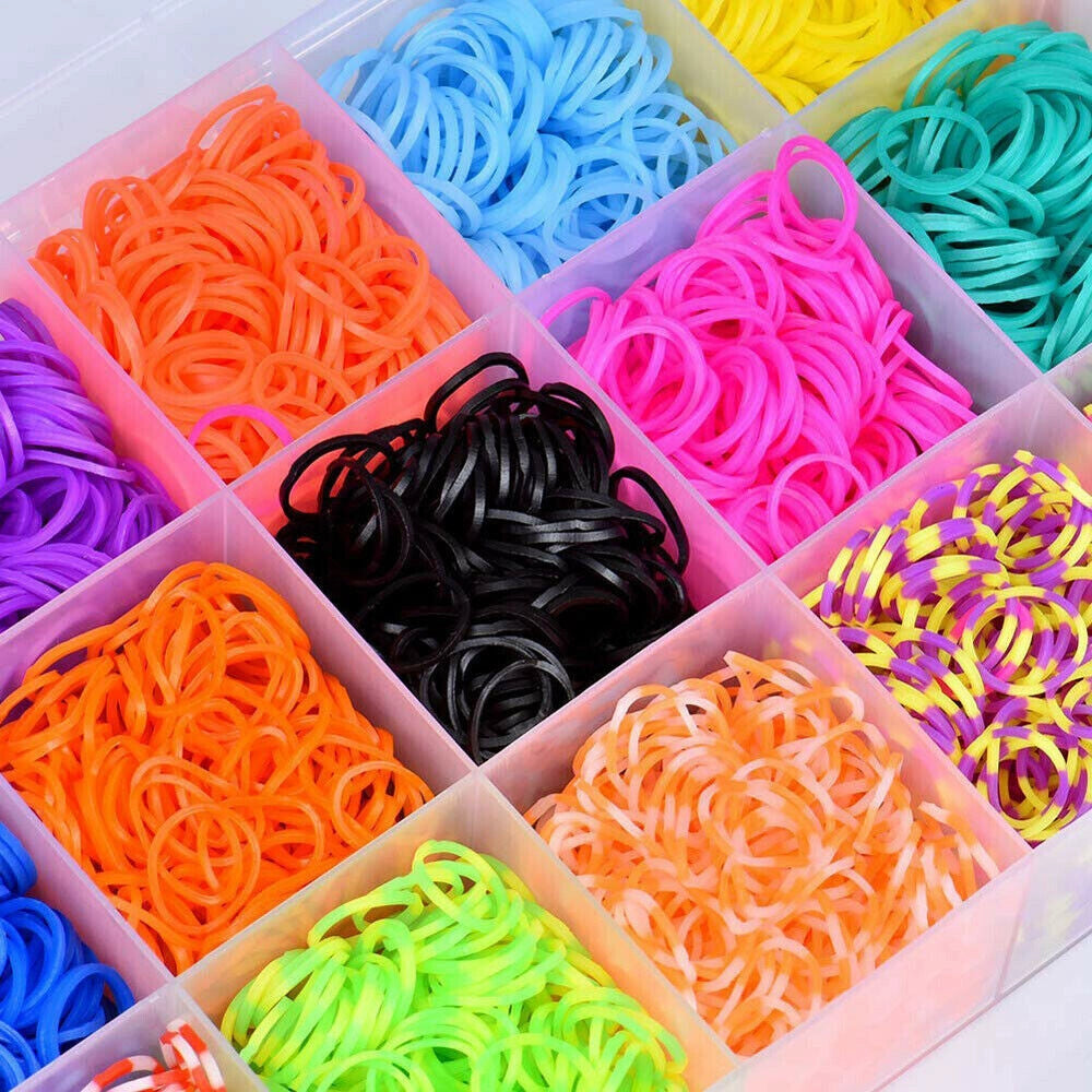 Set Braccialetti per Bambini con Elastici Colorati e Scatola ¨C zephmum ¨C 15000 Pezzi