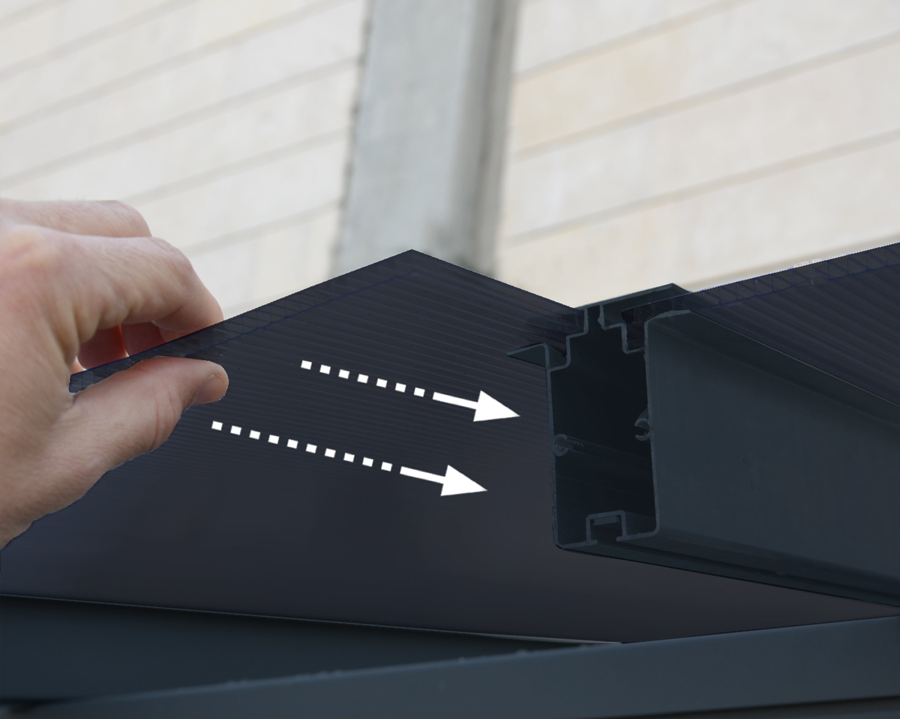 Pergola Addossata in Alluminio Capri 3X3 m Grigio