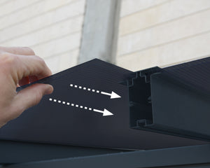 Pergola Addossata in Alluminio Capri 3X5.6 m Grigio