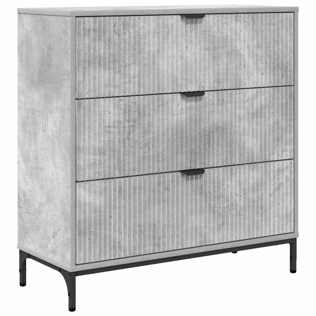 Credenza Grigio cemento 79,5 x 33 x 82 cm Legno multistrato 883437