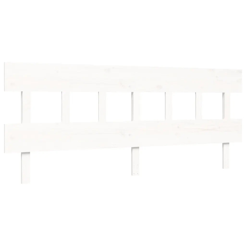Letto per Anziani con Testiera Bianco 200x200 cm Legno Massello 3195437