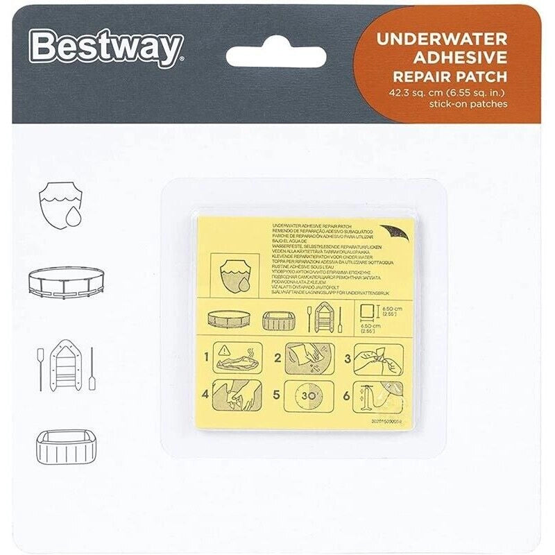 BESTWAY TOPPE DI RIPARZIONE PER PISCINE IN CONFEZIONE DA 10 PEZZI