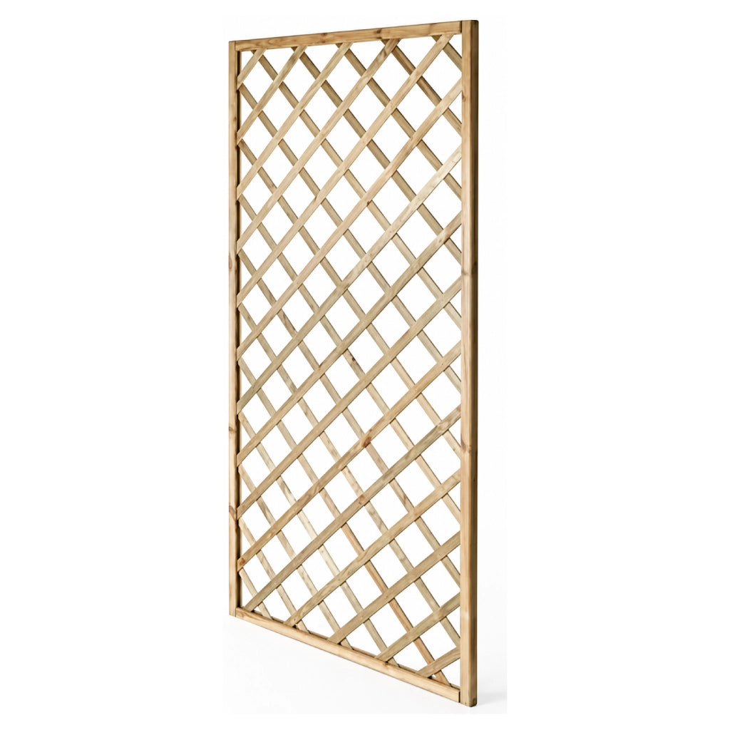Traliccio In Legno Di Pino Impregnato Pannello Grigliato Per Giardino Balcone E Terrazza Supporto Decorazione Per Piante Rampicanti Privacy Outdoor 90 x 180 Cm Legno Naturale