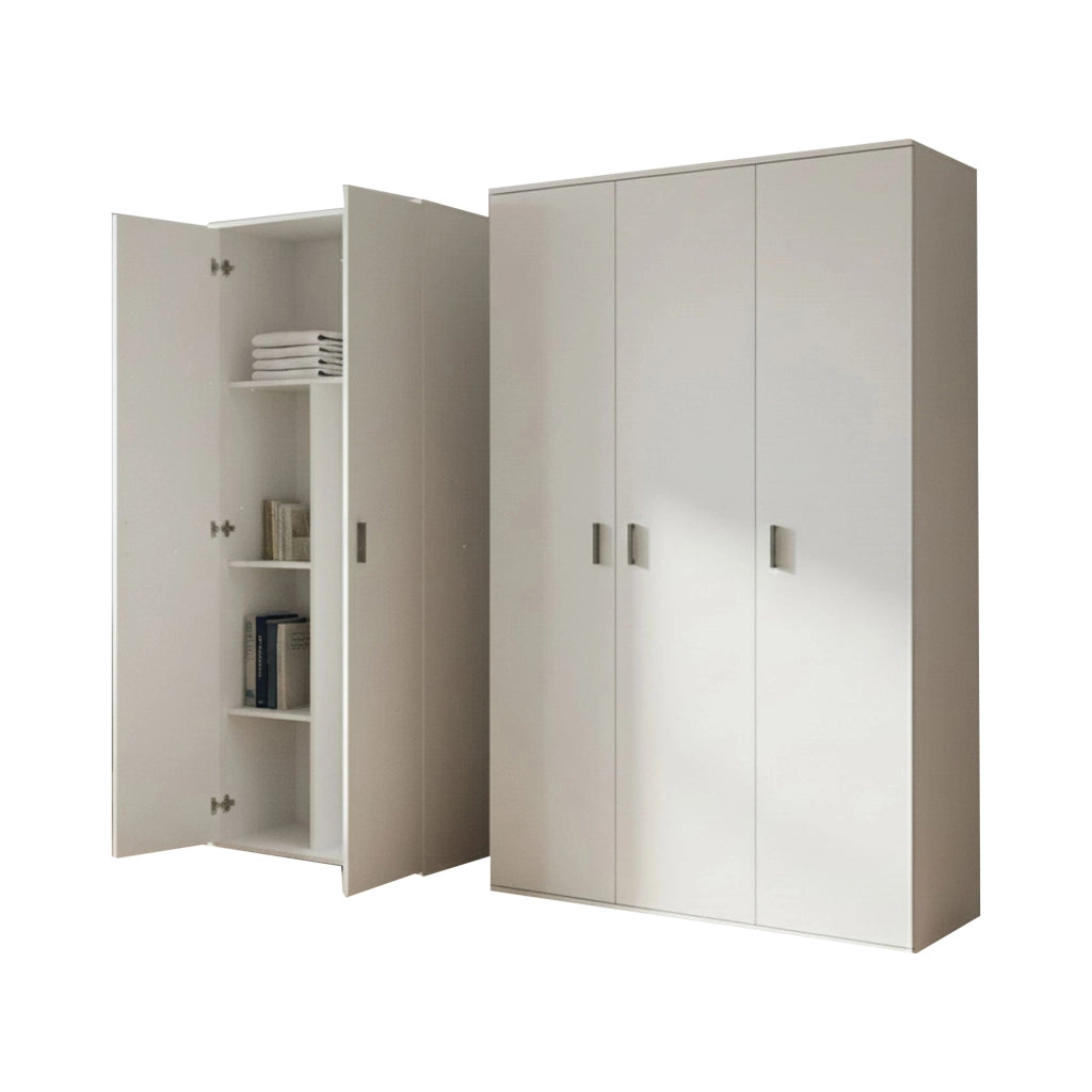 Velate, Armadio Multiuso Grande Modulabile, 194x190h cm Bianco