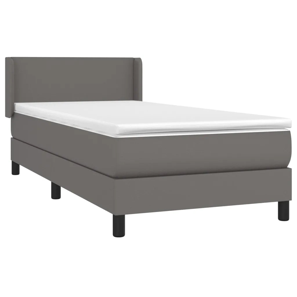 Giroletto a Molle con Materasso Grgio 90x200 cm in Similpellecod mxl 122432