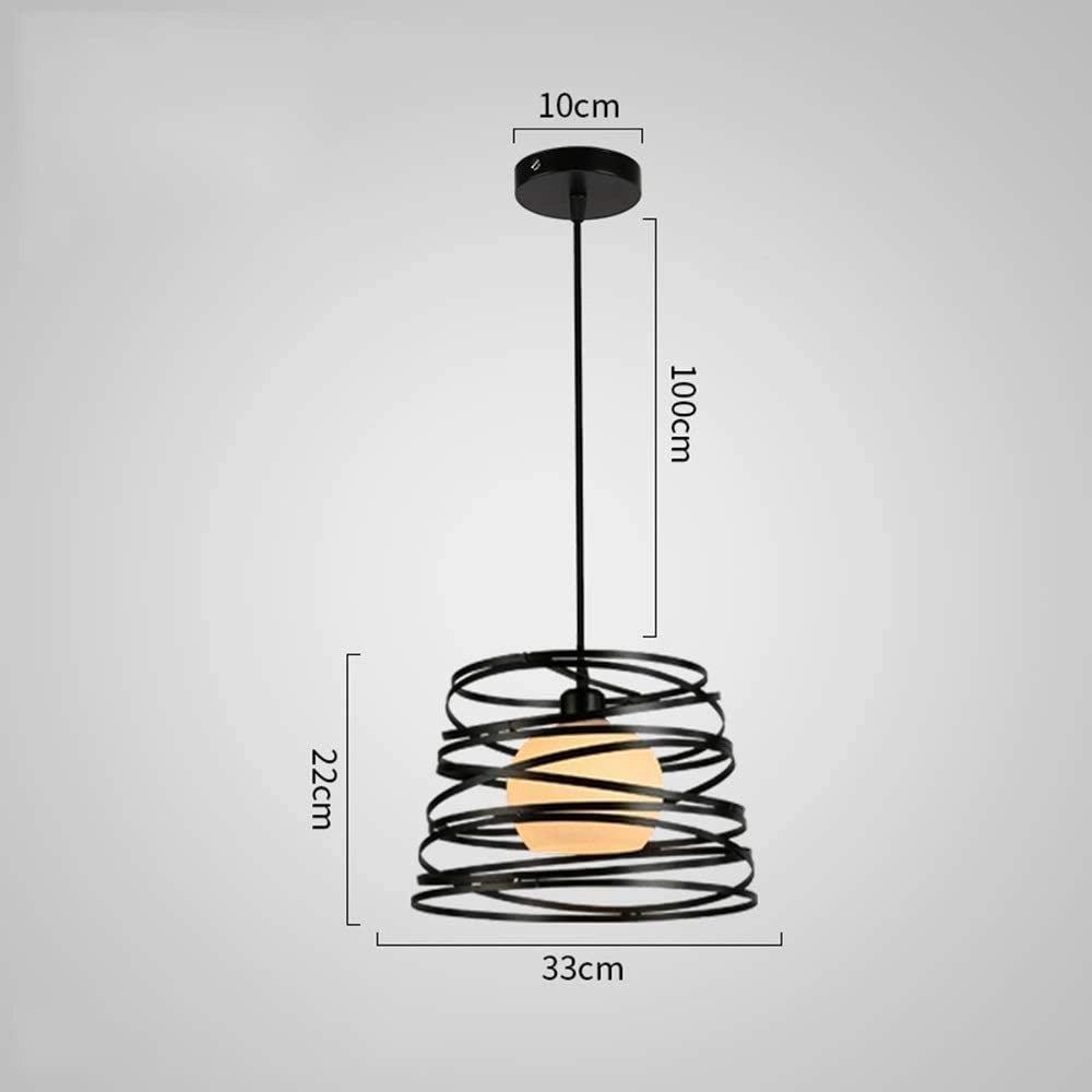 Lampadario a Sospensione Moderno con Paralume fasce in Metallo Ferro Intrecciate