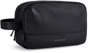 Toilette per uomini, borsa toilette per viaggio per uomini, impermeabile, contenitore per oggetti da toeletta di dimensioni standard, leggero, nero