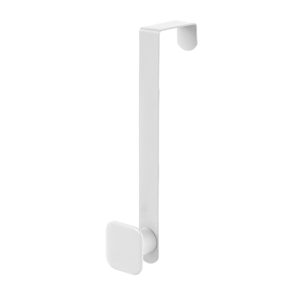 Gancio bagno singolo in acciaio e plastica bianco quadrato Fiore