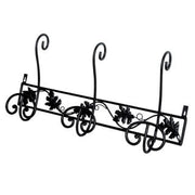 Attaccapanni a muro metallo 3 posti nero toni cm 63x10x31