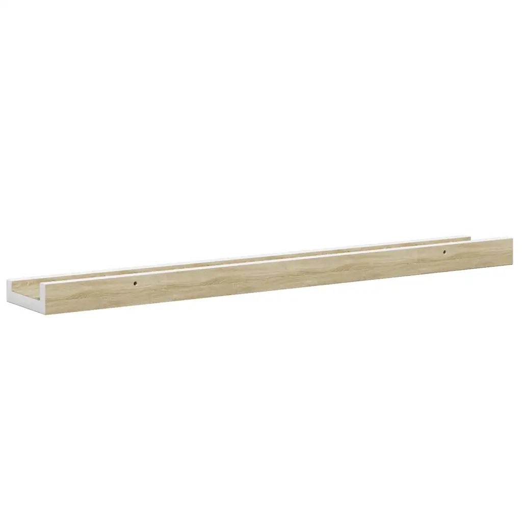 Mensole da Parete 4 pz Bianco e Rovere Sonoma 60x9x3 cm 326695