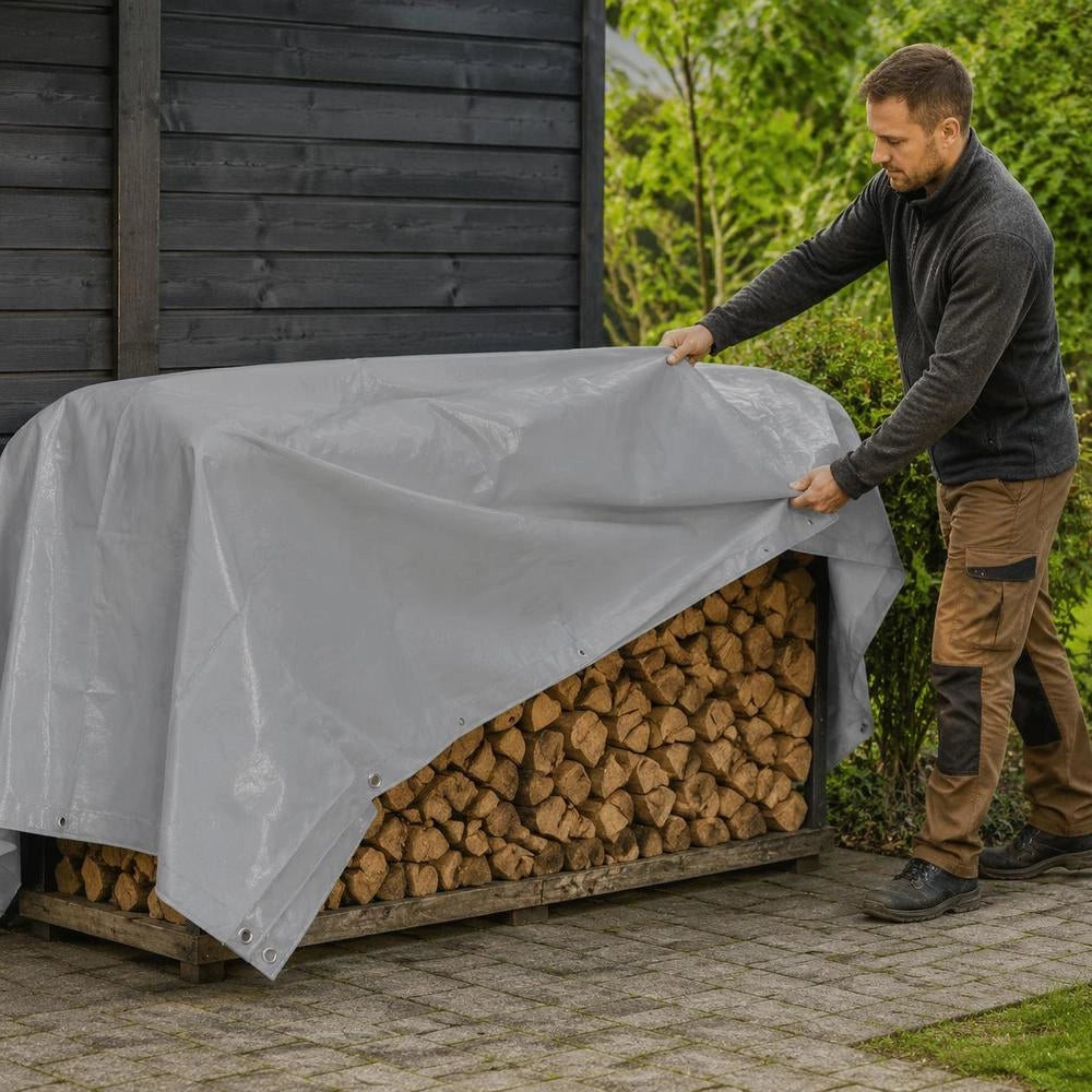 Tarpaulin 650 G/square Meter 3.5 X 5 M Grey