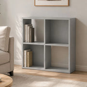 Biblioteca Liha, Libreria 2 Ripiani, 61x30x61h cm Grigio
