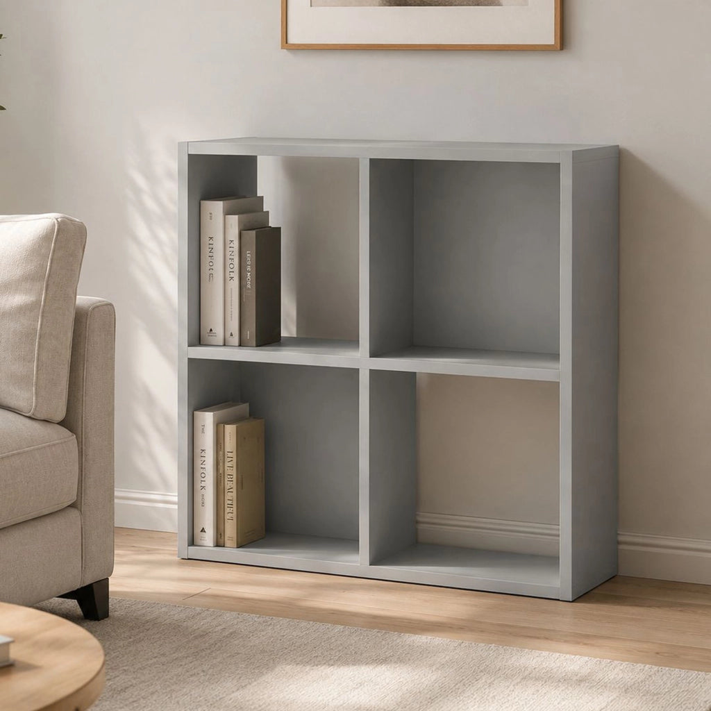 Biblioteca Liha, Libreria 2 Ripiani, 61x30x61h cm Grigio