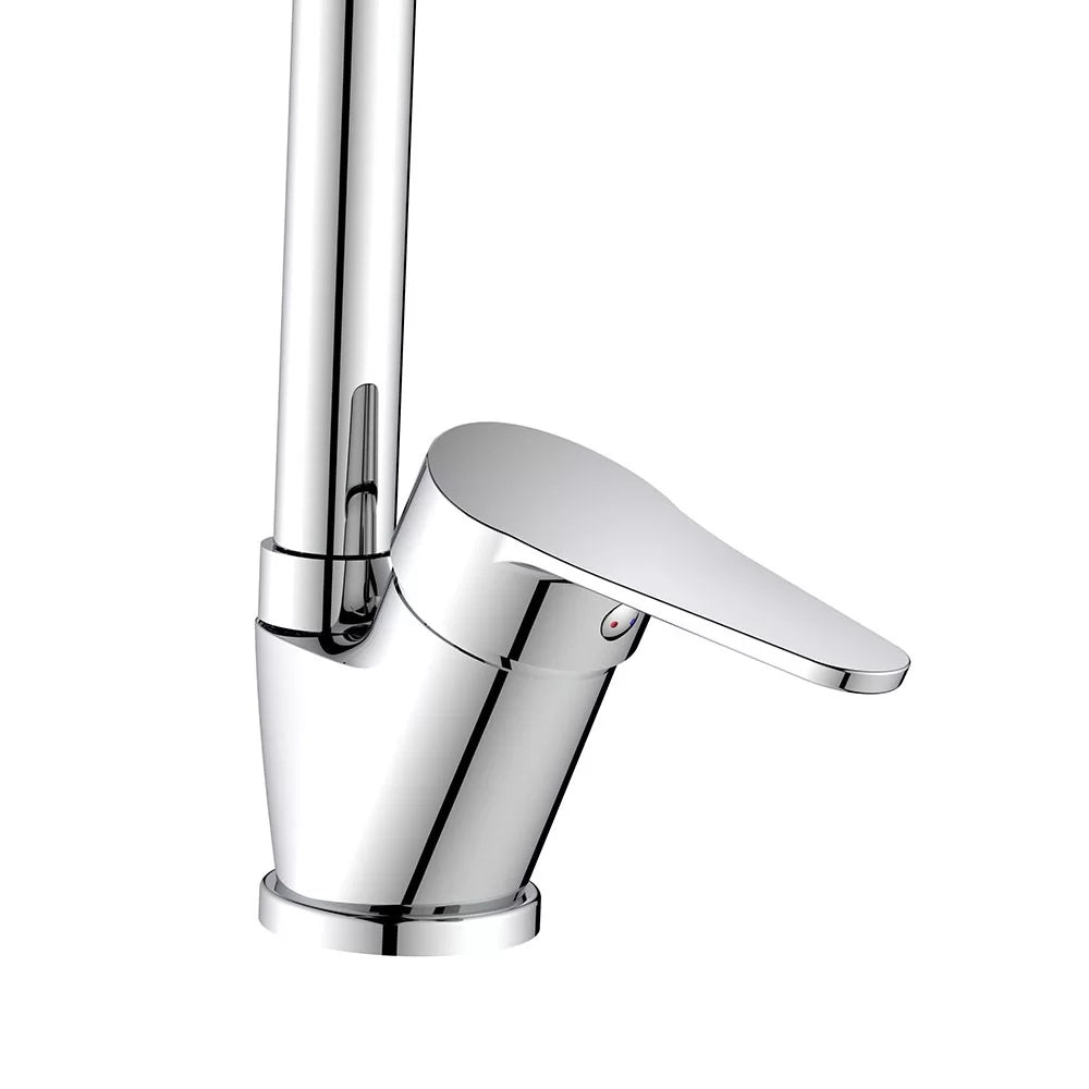 Miscelatore lavello bocca alta in ottone cromato con risparmio acqua – Serie Allen