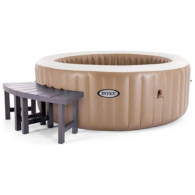 Intex Spa Set di 2 Tavolini Altezza: Media Accessorio per Vasca idromassaggio Marrone Scuro Media