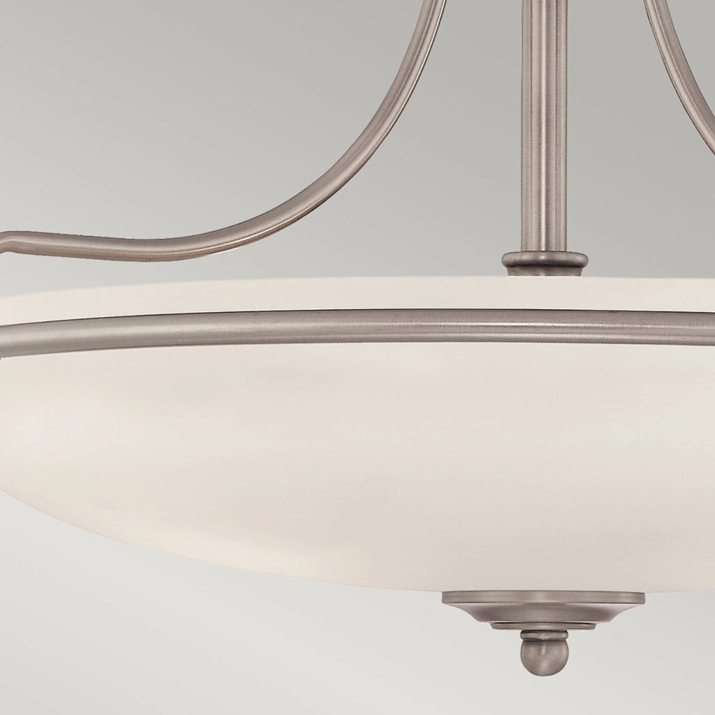 Lampada A Soffitto Contemporanea Griffin Metallo Nichel Antico 4 Luci E27