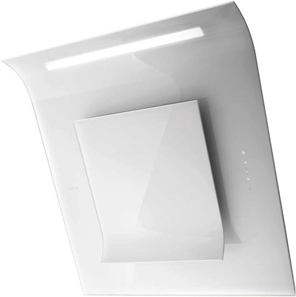 Elica PRF0010418B SINFONIA WH-F-80 - Cappa a parete filtrante 80 cm, 755 m³-h, Classe B, 70 dB, Controllo touch, 4 velocita' (3 + intensiva), Filtro antigrasso in alluminio multilayer, Illuminazione neon 2x14 W, Vetro Bianco