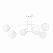Lampadario Emibig Pregos bianco vetro 6xE14 70cm IP20
