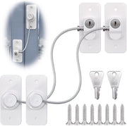 Set di serrature per finestre in PVC a doppio blocco, serrature per protezione finestre bambini, sicurezza con viti, chiave