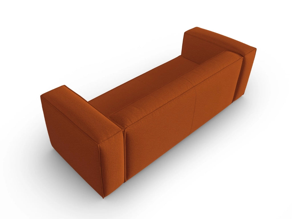 Cosmopolitan Design - Divano "Mackay" 4 posti in velluto strutturato terracotta 