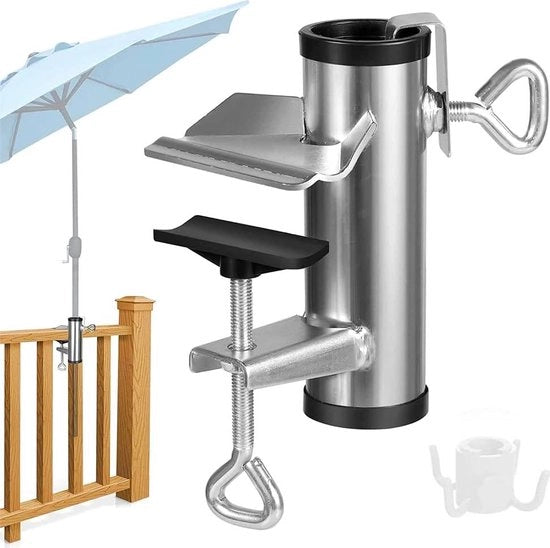 Parasol per balcone - Sostegno per ombrello - Ombrellino per balcone - Chiusura per ombrello - Chiusura per balcone - Da non perdere per il vostro ombrello!