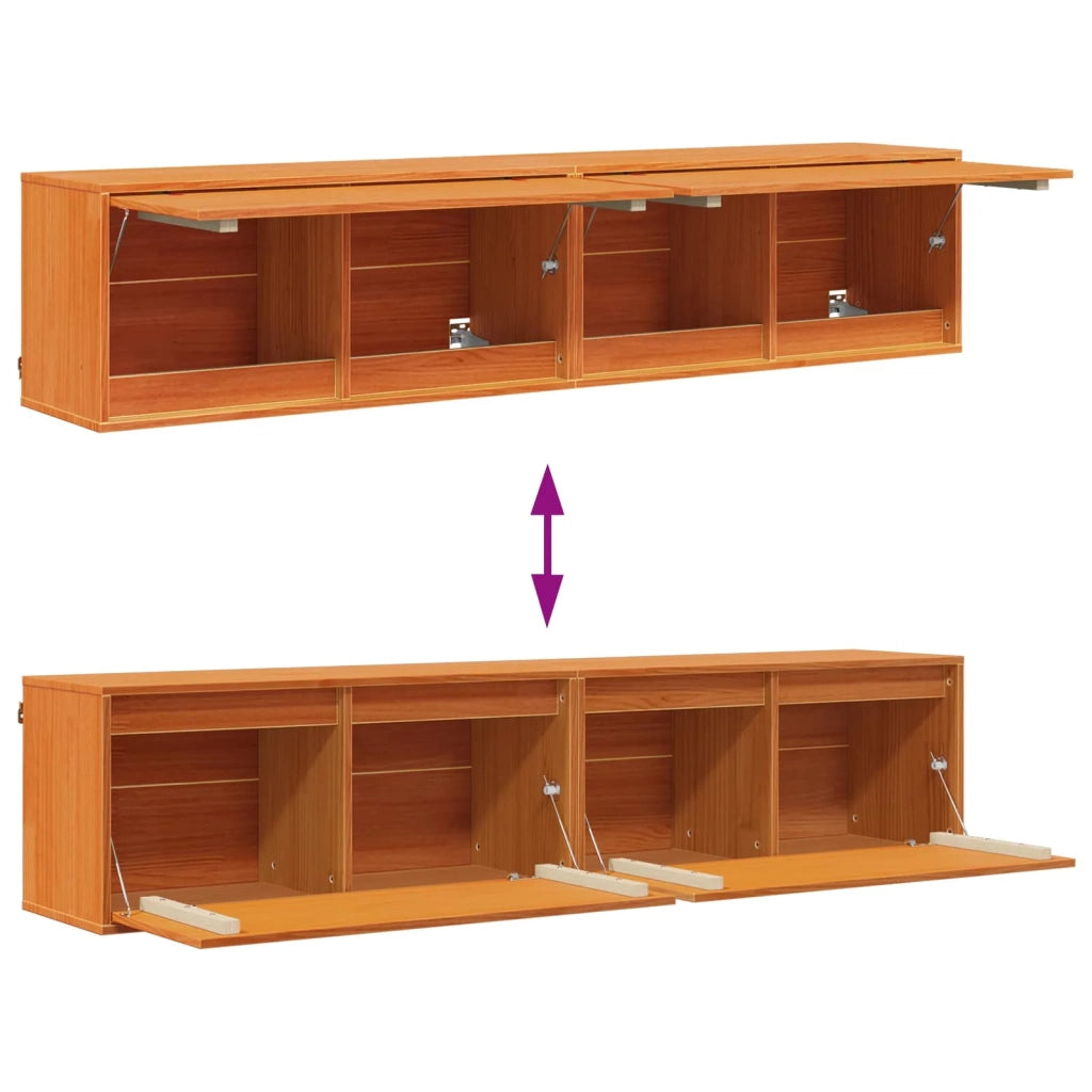 Armadietto a muro 2 pcs Marrone cerato 80 x 30 x 35 cm 869856
