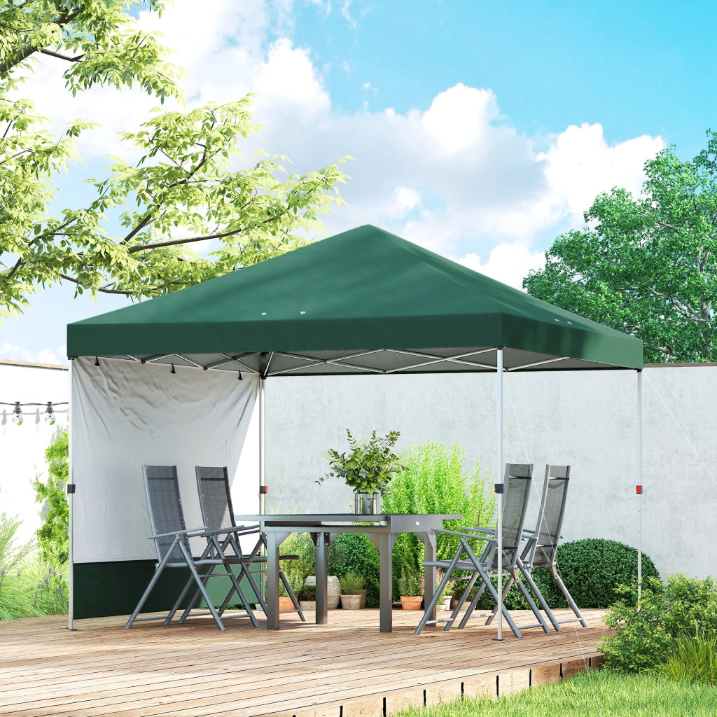 Carpa Pieghevole 3x3 m ¨C zephmum ¨C Verde con Pared Lateral UPF50+