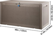 Cassa di Stoccaggio Cuscini - Cassa di Stoccaggio con Coperchio - Esterno - Impermeabile - Chiusura a Sospensione - Cassa di Stoccaggio - Scatola per Cuscini da Giardino - Cassa di Stoccaggio - 550L - 143x67,5x60,5cm - Set da Giardino